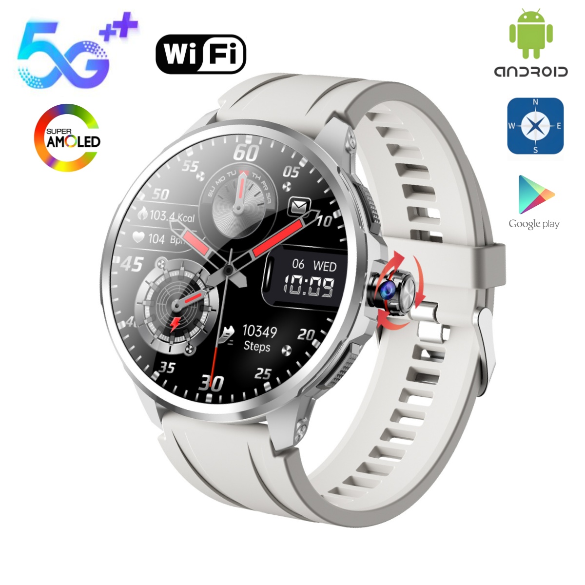 Smartwatch Instagram - Système Android 4G 5G LTE 1,95