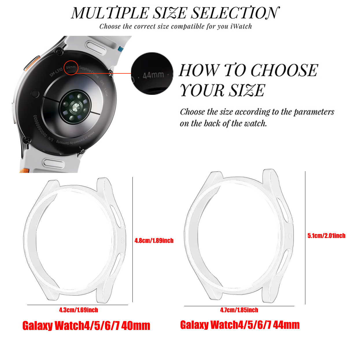 Boîtier de montre en polycarbo - Accessories For Galaxy Watch 5 avis et prix